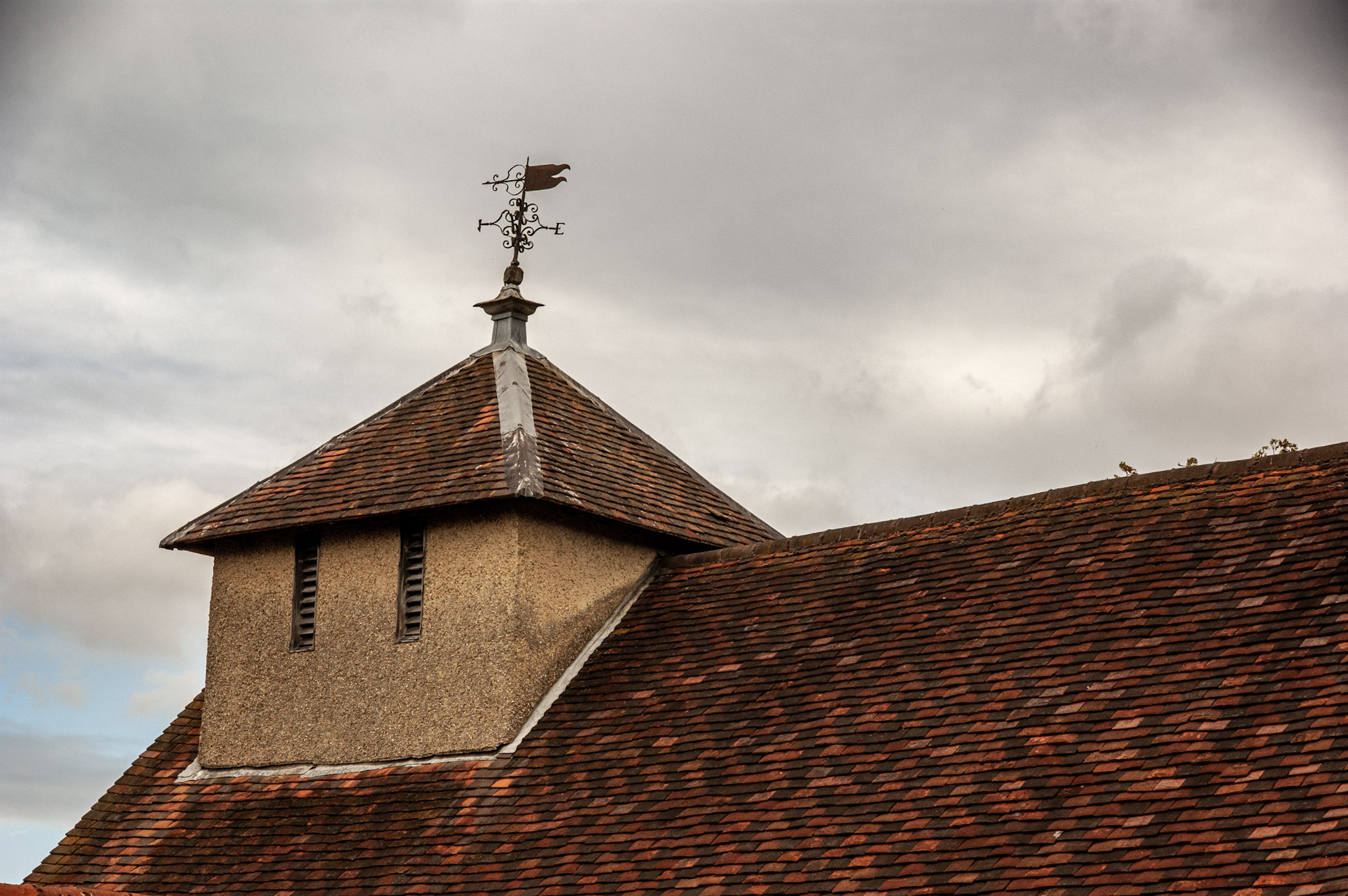 Hedsor Church in Buckinghamshire photographed for a black-and-white and colour comparison