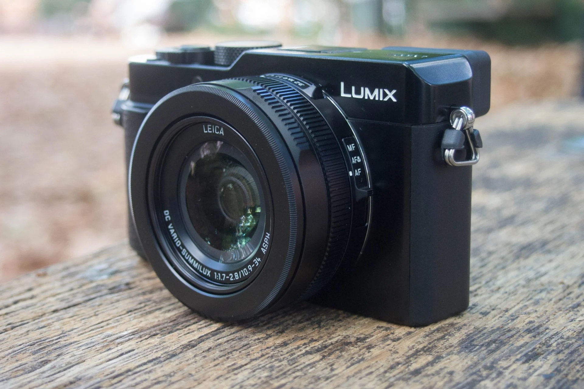 Panasonic Lumix LX100 II compact camera viewed from the front