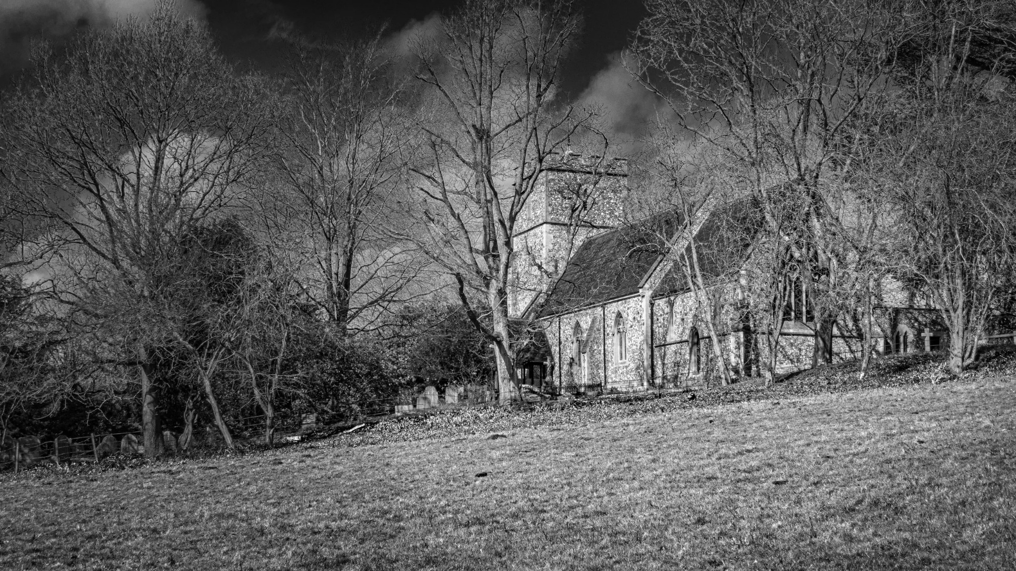 Church in woodland in Buckinghamshire