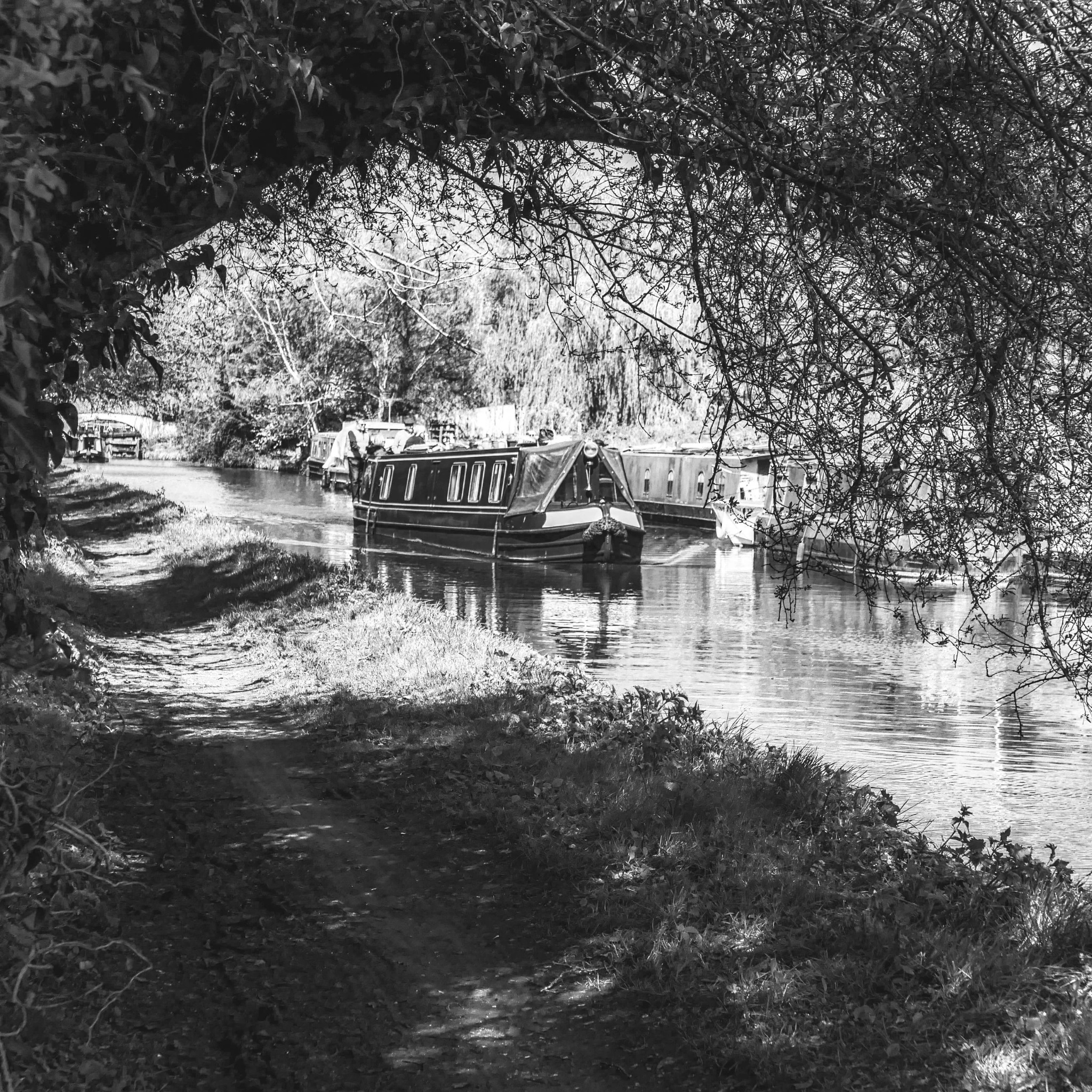 Canal boat on a Buckinghamshire waterway