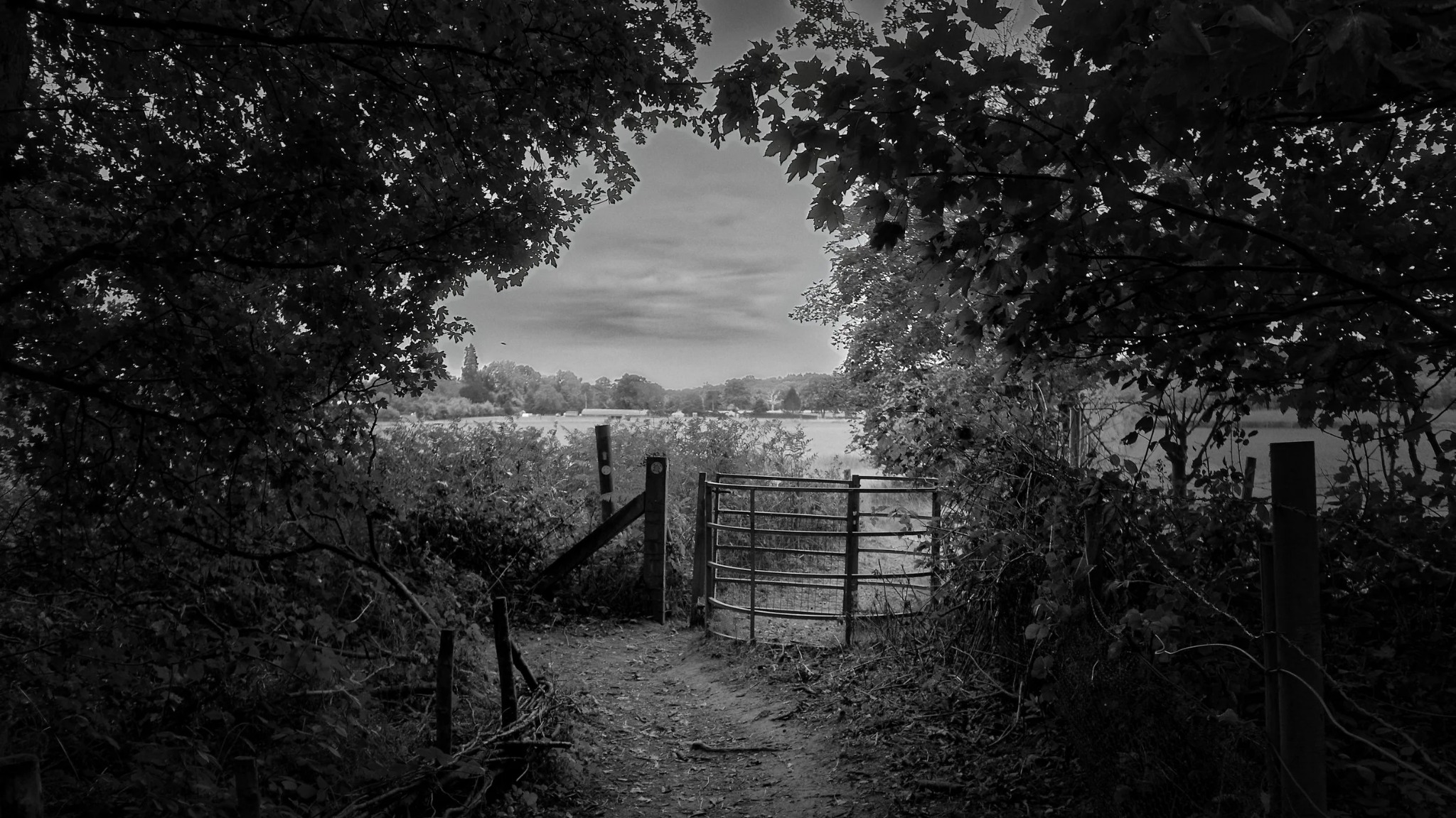 Footpath gate opening onto Chiltern Hills countryside