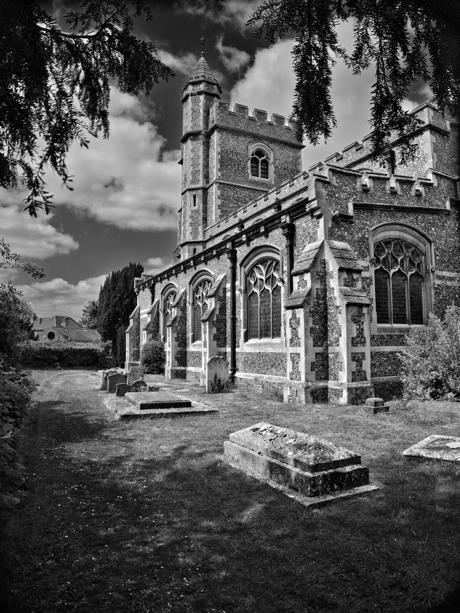 Wooburn Green church and churchyard