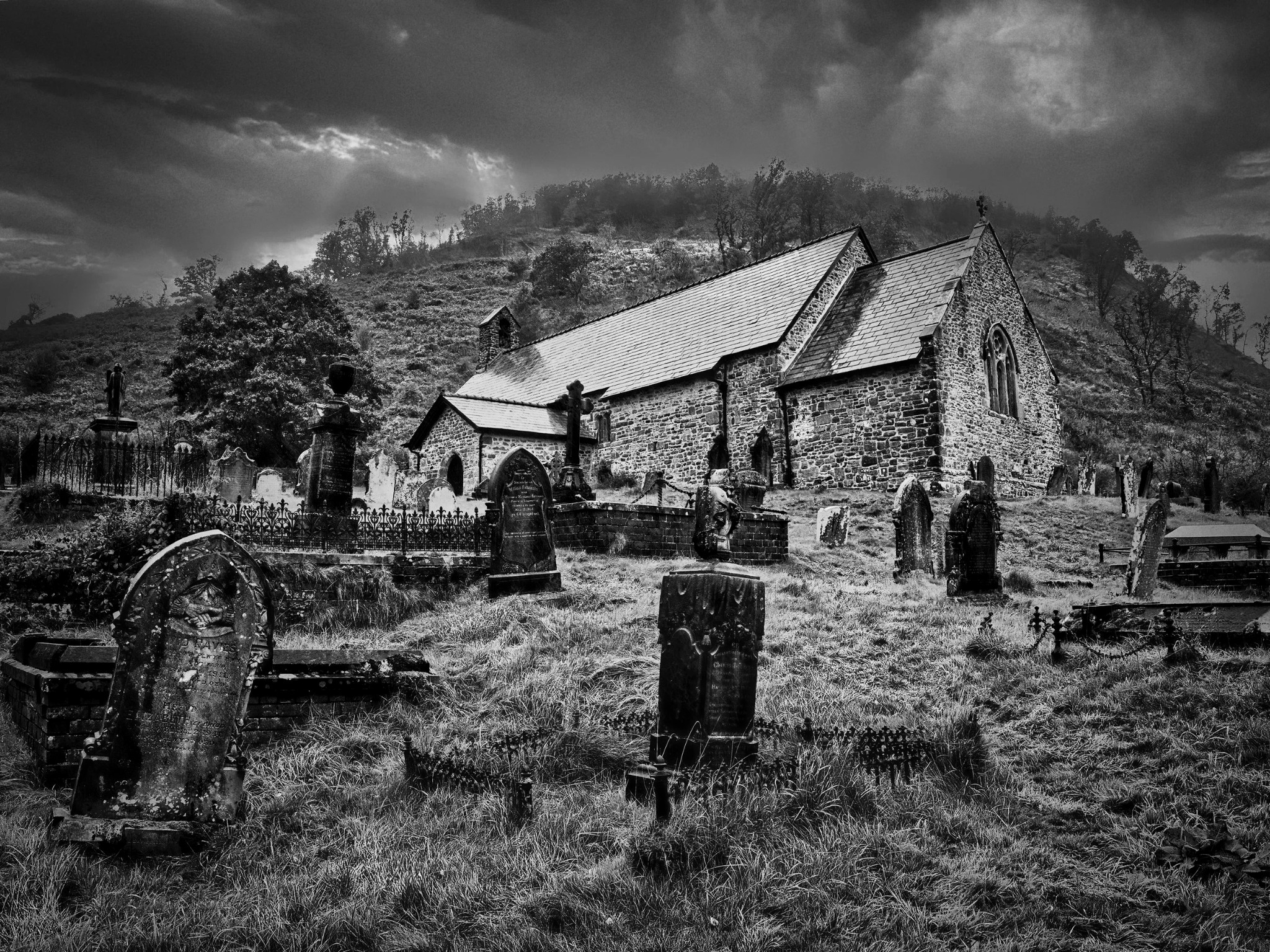 Welsh church in the landscape