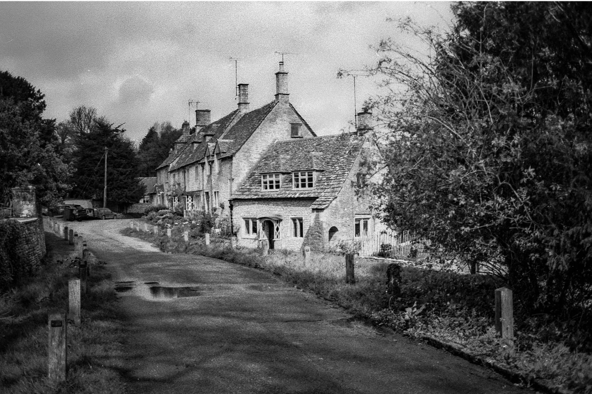 Traditional stone cottages in Chedworth village