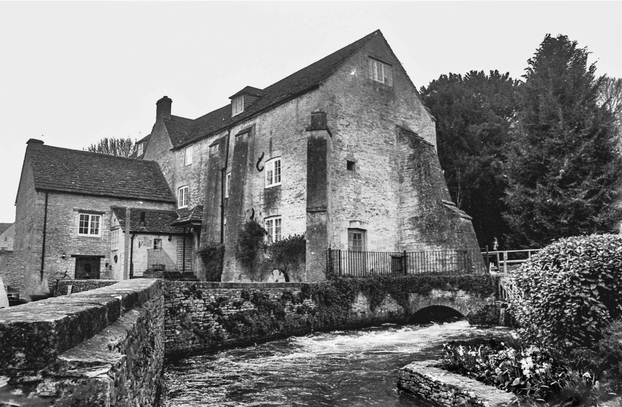 Historic mill beside the river in Bibury