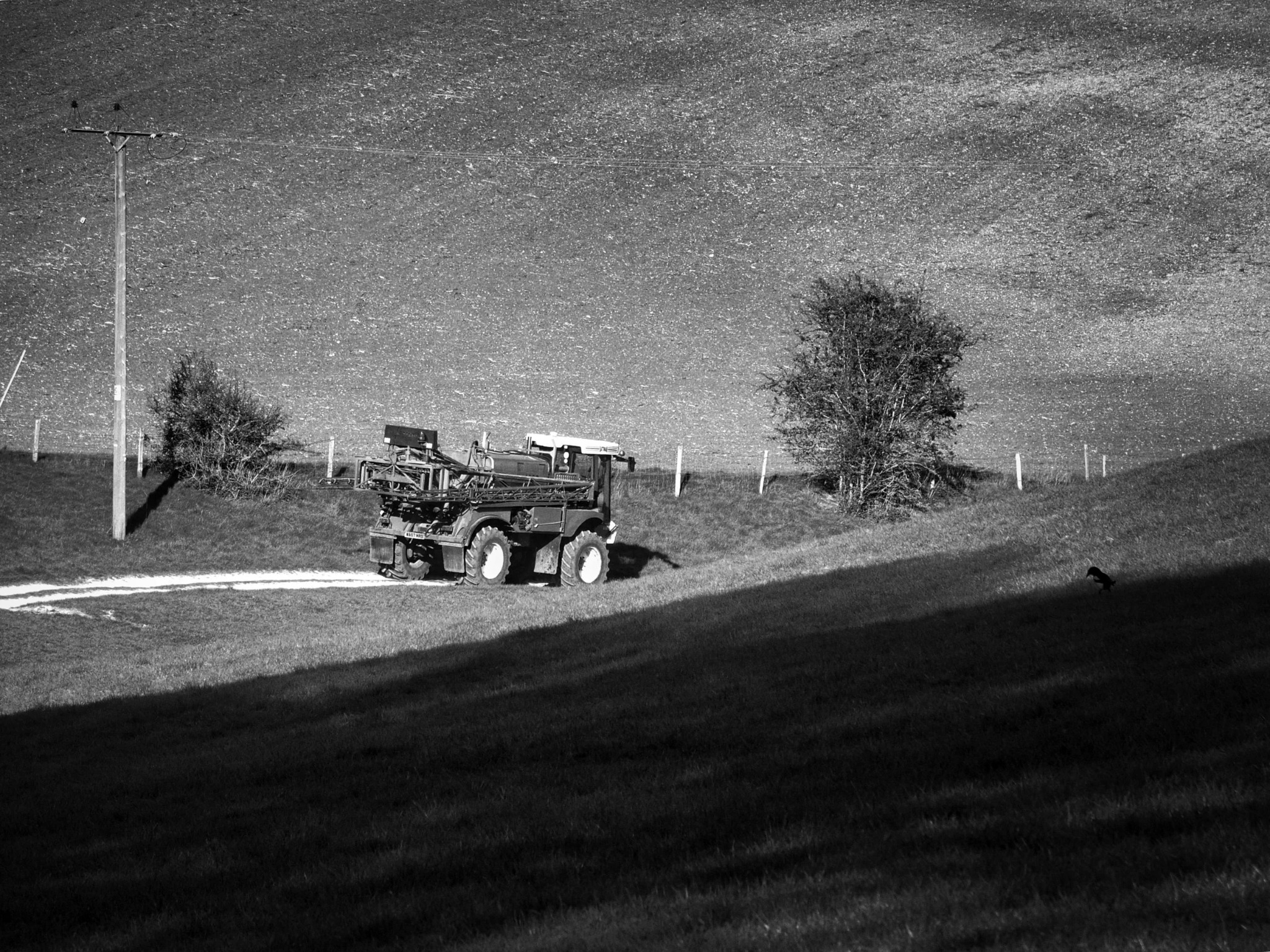 Farm machinery in the Chiltern Hills