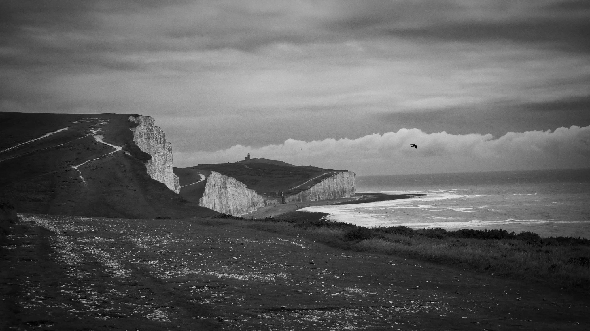 Seven Sisters cliffs and coastline