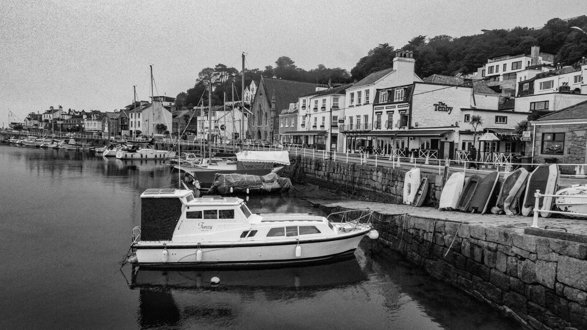 Boat and quayside in Jersey harbour
