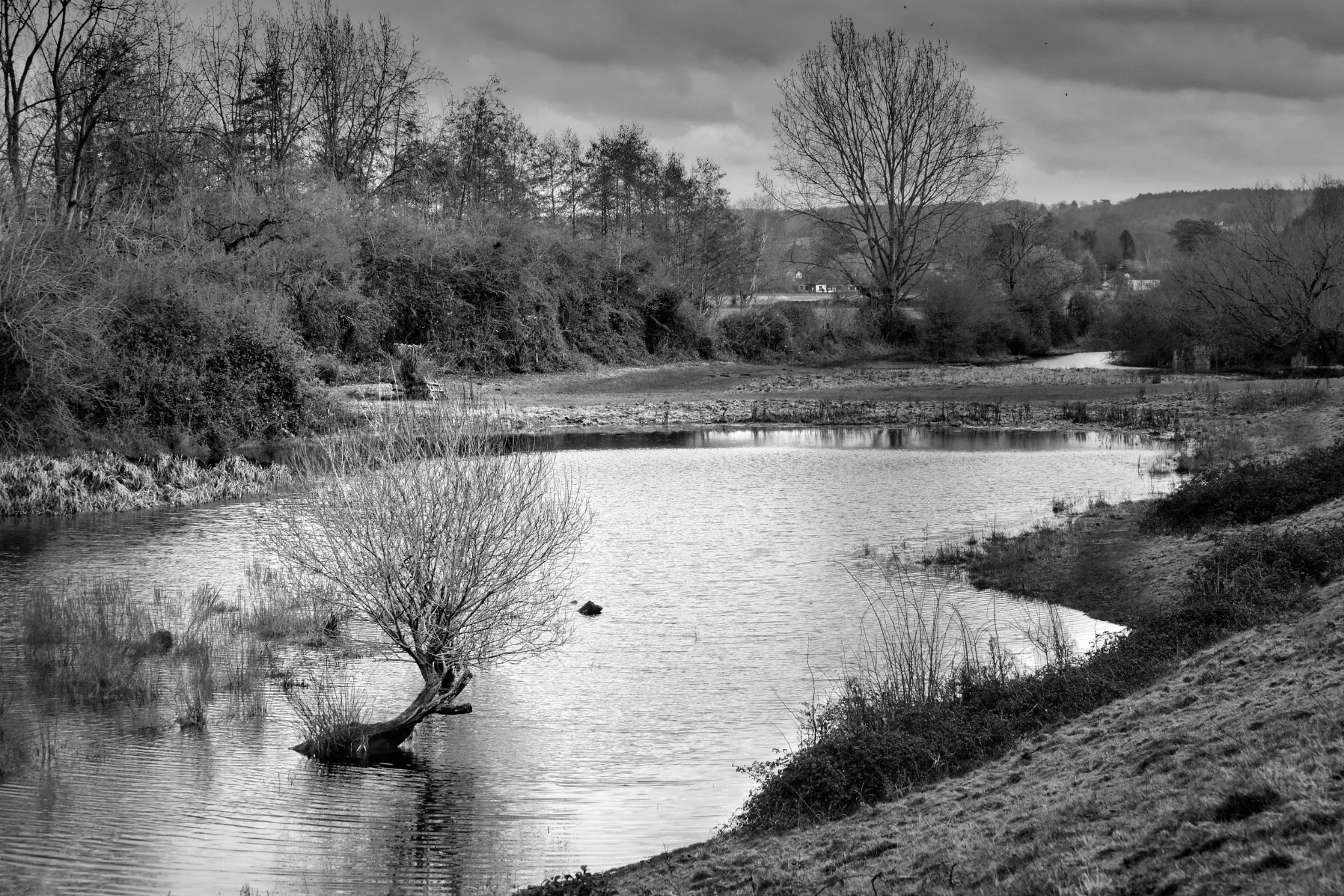 Black and white countryside photograph by Mark Weekes