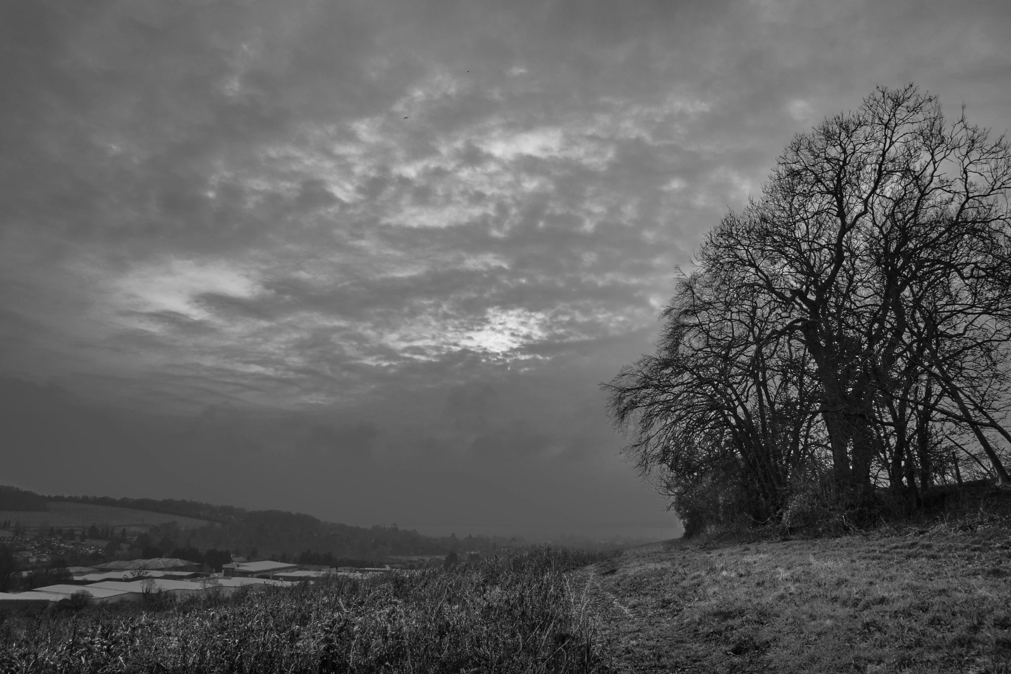 Black and white countryside photograph by Mark Weekes