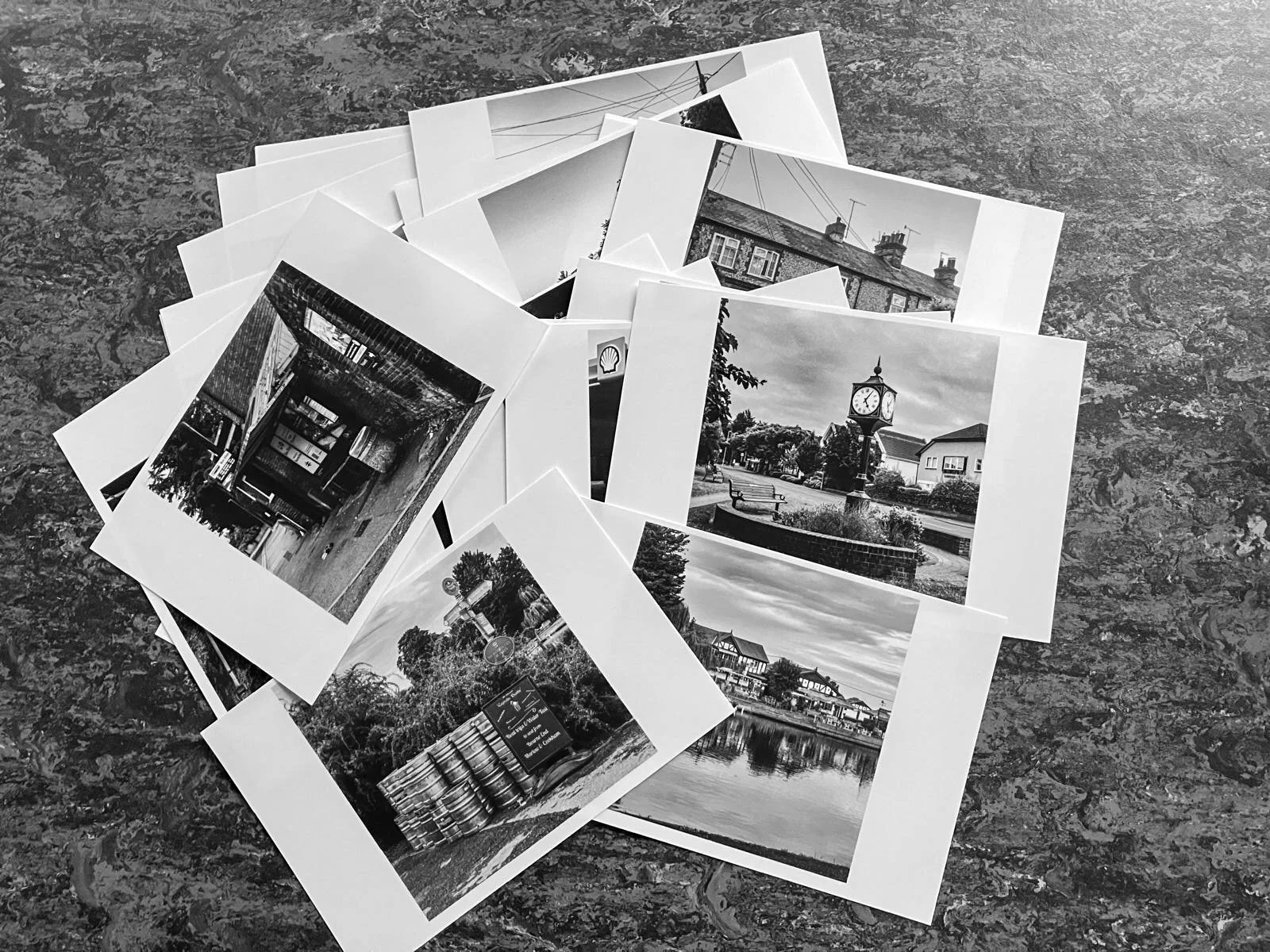 Printed Before We Wake photographs being used for sequencing